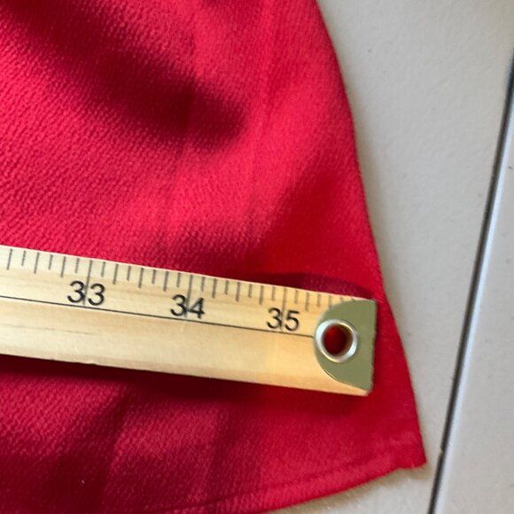 Liz Claiborne 4X Red Long Sleeve Blouse Top Overlay Ruffle Satin Old Money - Picture 12 of 13